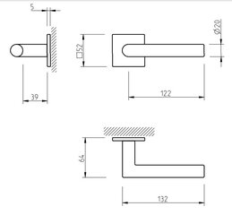 Ukselingi komplekt Tupa 4002 Q5S hind ja info | Ukselingid | kaup24.ee