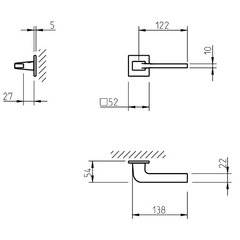 Ukselingi komplekt Tupa 3097 Q5S hind ja info | Ukselingid | kaup24.ee