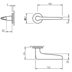 Ukselingi komplekt Tupai 4164 R5S hind ja info | Ukselingid | kaup24.ee