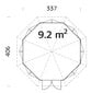 Aiapaviljon Veroonika 9,2 m² 7 pakettaknaga hind ja info | Kuurid ja aiamajad | kaup24.ee