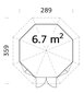 Aiapaviljon Veroonika 6,7 m² 2 pakettaknaga hind ja info | Kuurid ja aiamajad | kaup24.ee