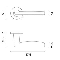 Ukselingi komplekt Aprile Luna R7S hind ja info | Ukselingid | kaup24.ee