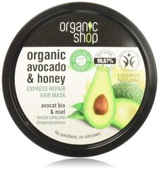 Восстанавливающая маска для волос Organic Shop Avocado & honey, 50 мл цена и информация | Маски, масла, сыворотки | kaup24.ee