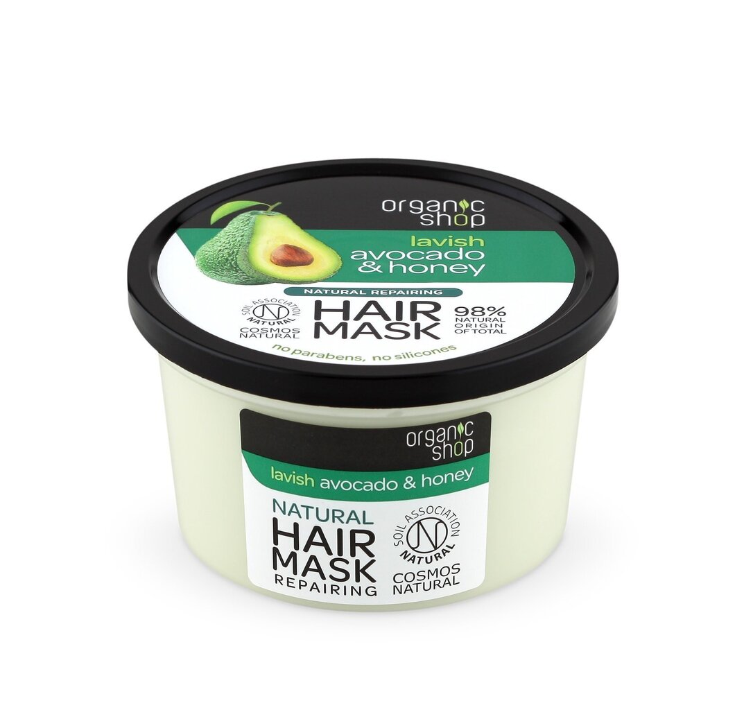 Taastav juuksemask Organic Shop Avocado & honey, 50 ml hind ja info | Maskid, õlid, seerumid | kaup24.ee