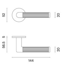 Ukselingi komplekt Aprile Lobelia R5S hind ja info | Ukselingid | kaup24.ee