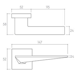 Ukselingi komplekt Corona Blade Q hind ja info | Ukselingid | kaup24.ee