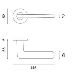 Ukselingi komplekt Aprile Lira R5S hind ja info | Ukselingid | kaup24.ee