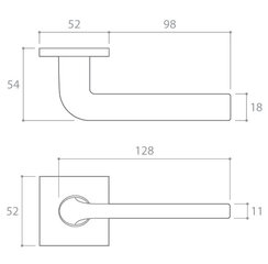 Ukselingi komplekt Corona Scandi Q Slim hind ja info | Ukselingid | kaup24.ee