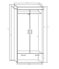 Шкаф Max 05, белый/черный цена и информация | Шкафы | kaup24.ee
