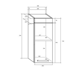 Кухонный шкаф  Milo W30, дуб цена и информация | Кухонные шкафчики | kaup24.ee