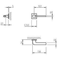 Ukselingi komplekt Tupai 3097 Q5S koos WC-nupp hind ja info | Ukselingid | kaup24.ee