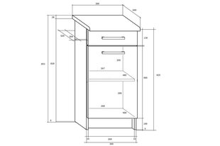 Кухонный шкаф Polo S30_1SZ, дуб цена и информация | Кухонные шкафчики | kaup24.ee