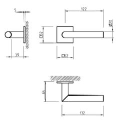 Ukselingi komplekt Tupai 4152 Q5S koos WC-nupp hind ja info | Ukselingid | kaup24.ee