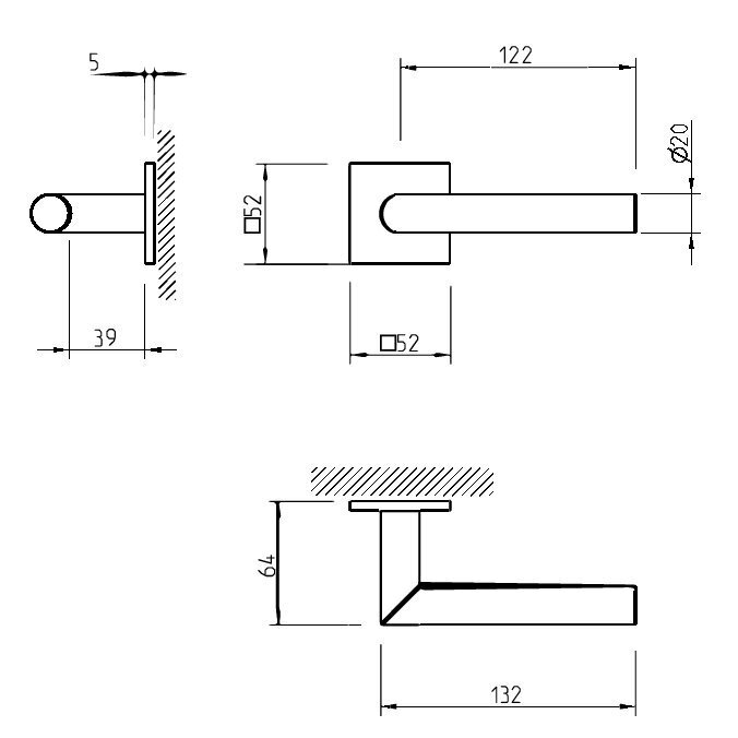 Ukselingi komplekt Tupai 4152 Q5S koos WC-nupp hind ja info | Ukselingid | kaup24.ee