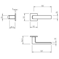 Ukselingi komplekt Tupai 4161 Q5S koos WC-nupp hind ja info | Ukselingid | kaup24.ee