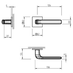 Ukselingi komplekt Tupai 4162 Q5S koos WC-nupp цена и информация | Дверные ручки | kaup24.ee