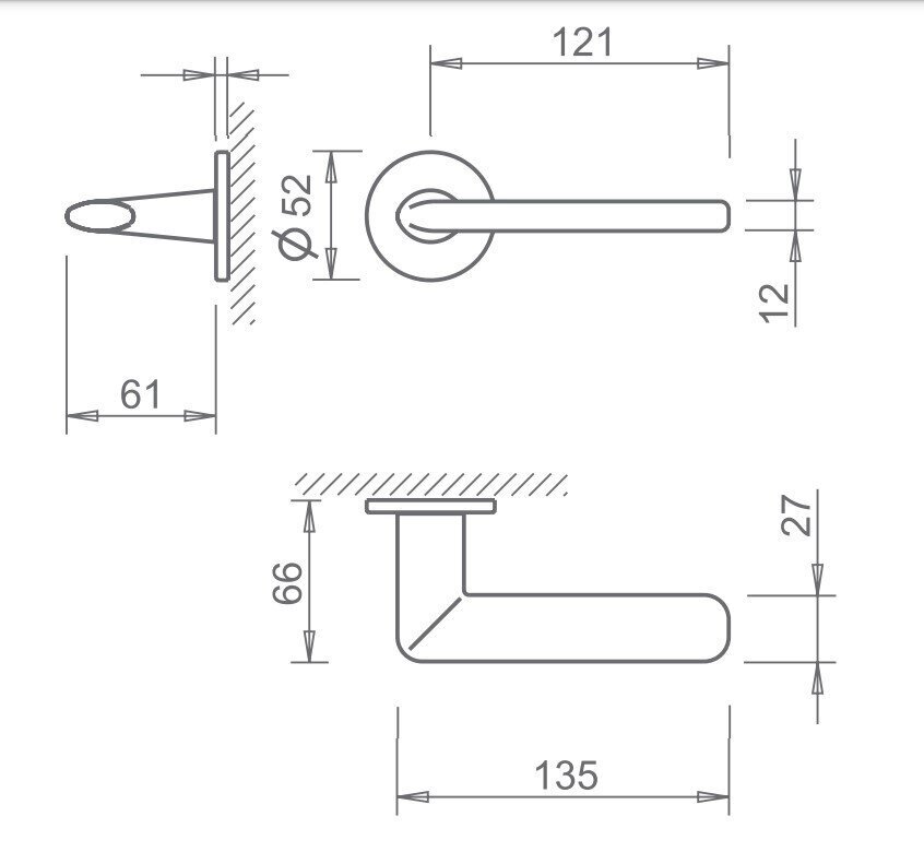 Ukselingi komplekt Tupai 3098 R5S koos WC-nupp hind ja info | Ukselingid | kaup24.ee