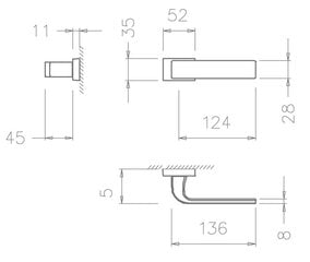 Ukselingi komplekt Tupai 2732 RT koos PZ südamikukattega hind ja info | Ukselingid | kaup24.ee