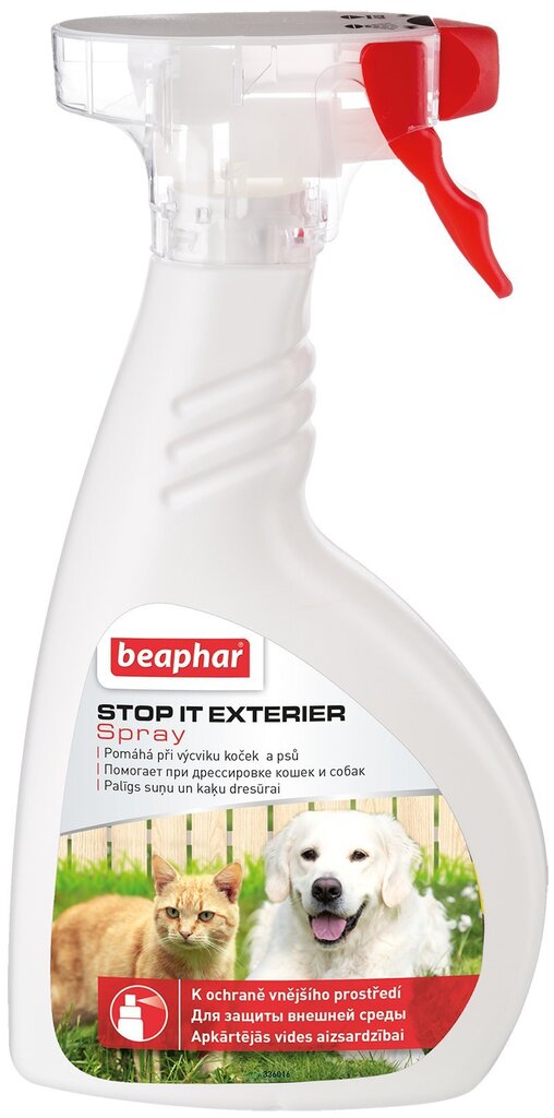 Peletusvahend kassidele ja koertele Beaphar Stop It Exterier Spray, 400 ml hind ja info | Hooldusvahendid loomadele | kaup24.ee