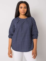 Блузка больших размеров темно-синего цвета в горошек. цена и информация | Женские блузки, рубашки | kaup24.ee