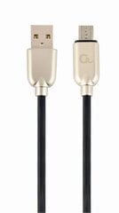 Gembird USB Male - Micro USB Male Premium spiral metal 1m Metallic Grey цена и информация | Кабели и провода | kaup24.ee