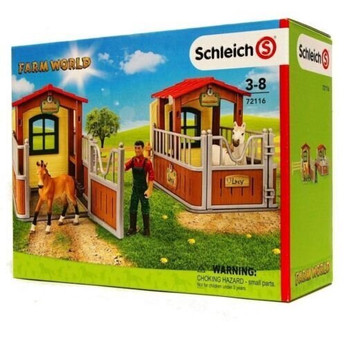Schleich - Farm World Visit In The Open Stall цена и информация | Imikute mänguasjad | kaup24.ee