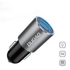 Dudao car charger 2x USB 3.4A gray (R5s gray) цена и информация | Зарядные устройства для телефонов | kaup24.ee