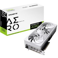 Gigabyte NVIDIA GeForce RTX 4080, 16 GB|GDDR6X|256 bit|PCIE 4.0 16x|GPU 2505 MHz|1xHDMI|3xDisplayPort|GV-N4080AEROOC-16GD1.0 цена и информация | Видеокарты | kaup24.ee