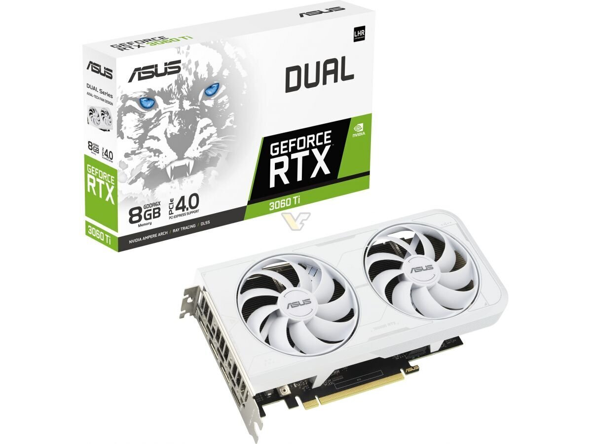 ASUS Dual GeForce RTX 3060 Ti White OC Edition 8GB GDDR6X (DUAL-RTX3060TI-O8GD6X-WHI) hind ja info | Videokaardid (GPU) | kaup24.ee