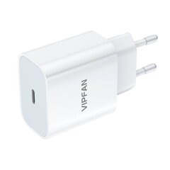 Vipfan E04 network charger, USB-C, 20W, QC 3.0 (white) hind ja info | Mobiiltelefonide laadijad | kaup24.ee