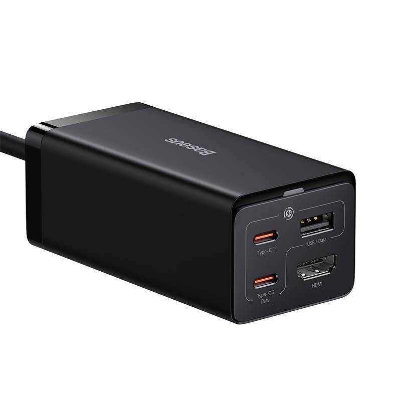 Baseus GaN5 Pro wall charger 2xUSB-C + USB + HDMI, 67W (black) цена и информация | USB jagajad, adapterid | kaup24.ee