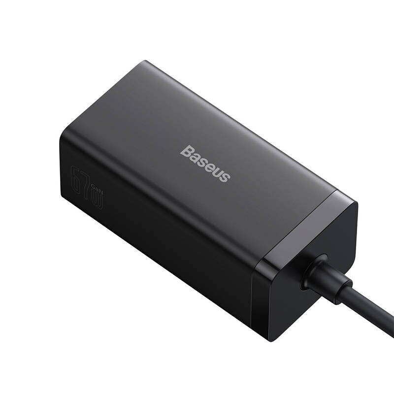 Baseus GaN5 Pro wall charger 2xUSB-C + USB + HDMI, 67W (black) hind ja info | USB jagajad, adapterid | kaup24.ee