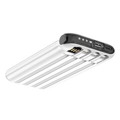 Powerbank with cable 4in1 Vipfan F10 10000mAh (White) hind ja info | Akupangad | kaup24.ee