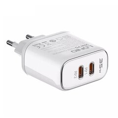 MFi wall charger LDNIO A2528M, 2xUSB-C, USB-C to Lightning 35W hind ja info | Mobiiltelefonide laadijad | kaup24.ee