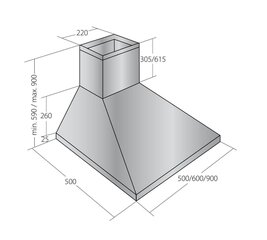 Вытяжка Akpo WK-4 Classic Eco 60 цена и информация | Вытяжки на кухню | kaup24.ee