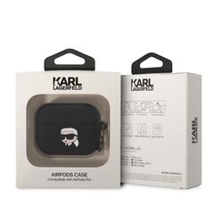 Karl Lagerfeld 3D Logo NFT Karl Head Silicone Case for Airpods Pro Black цена и информация | Аксессуары для наушников | kaup24.ee