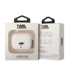 Karl Lagerfeld 3D Logo NFT Karl Head Silicone Case for Airpods Pro White цена и информация | Аксессуары для наушников | kaup24.ee
