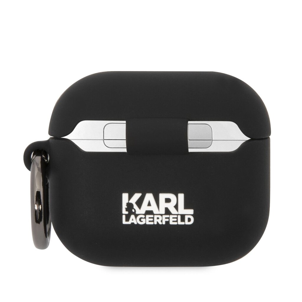 Karl Lagerfeld 3D Logo NFT Karl Head Silicone Case for Airpods 3 Black цена и информация | Kõrvaklapid | kaup24.ee