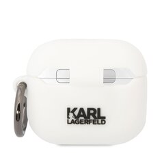 Karl Lagerfeld 3D Logo NFT Karl Head Silicone Case for Airpods 3 White цена и информация | Аксессуары для наушников | kaup24.ee