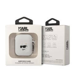 Karl Lagerfeld 3D Logo NFT Choupette Head Silicone Case for Airpods 1|2 White цена и информация | Амбушюры | kaup24.ee