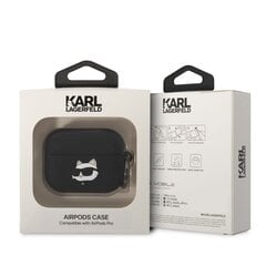 Karl Lagerfeld 3D Logo NFT Choupette Head Silicone Case for Airpods Pro Black цена и информация | Аксессуары для наушников | kaup24.ee