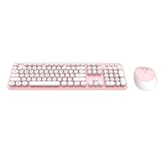 Wireless keyboard + mouse set MOFII Sweet 2.4G (White-Pink) цена и информация | Клавиатура с игровой мышью 3GO COMBODRILEW2 USB ES | kaup24.ee