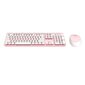 Wireless keyboard + mouse set MOFII Sweet 2.4G (White-Pink) цена и информация | Klaviatuurid | kaup24.ee