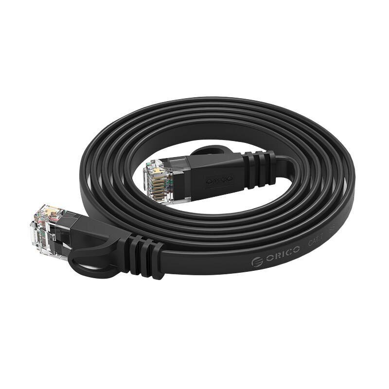 Orico RJ45 Cat.6 Flat Ethernet Network Cable 1m (Black) hind ja info | Kaablid ja juhtmed | kaup24.ee