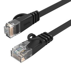 Orico RJ45 Cat.6 Flat Ethernet Network Cable 1m (Black) цена и информация | Кабели и провода | kaup24.ee