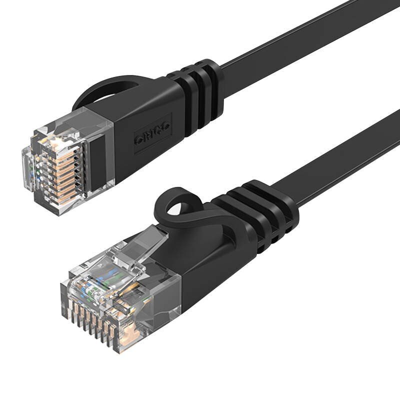Orico RJ45 Cat.6 Flat Ethernet Network Cable 1m (Black) hind ja info | Kaablid ja juhtmed | kaup24.ee