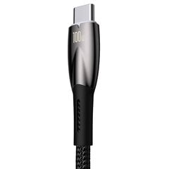 USB cable for USB-C Baseus Glimmer Series, 100W, 1m (Black) цена и информация | Кабели для телефонов | kaup24.ee