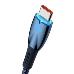 USB-кабель для USB-C серии Baseus Glimmer, 100 Вт, 1 м (синий) цена и информация | Кабели для телефонов | kaup24.ee