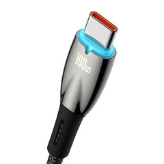 USB-кабель для USB-C серии Baseus Glimmer, 100 Вт, 2 м (черный) цена и информация | Кабели для телефонов | kaup24.ee
