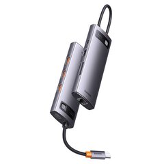 Hub 8in1 Baseus StarJoy Series, USB-C to 3x USB 3.1 + HDMI + USB-C PD + RJ45 + microSD|SD hind ja info | USB jagajad, adapterid | kaup24.ee